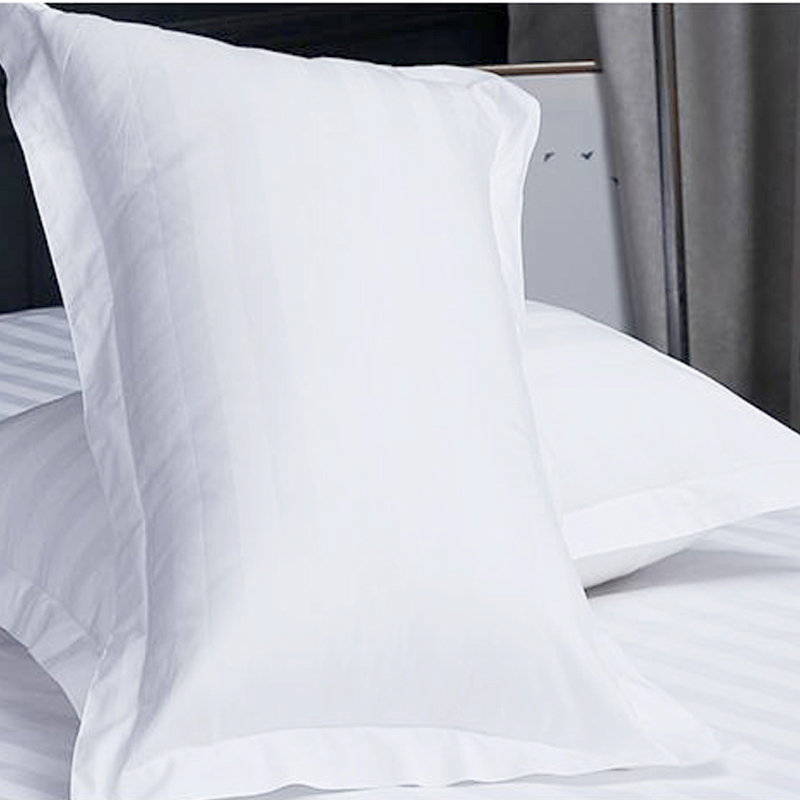 Five-Star Hotel Special Bedding White Striped Pillowcase Single Pillowcase Dormitory Student